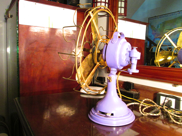 1910 Italian Marelli Oscillating Antique Desk Fan
